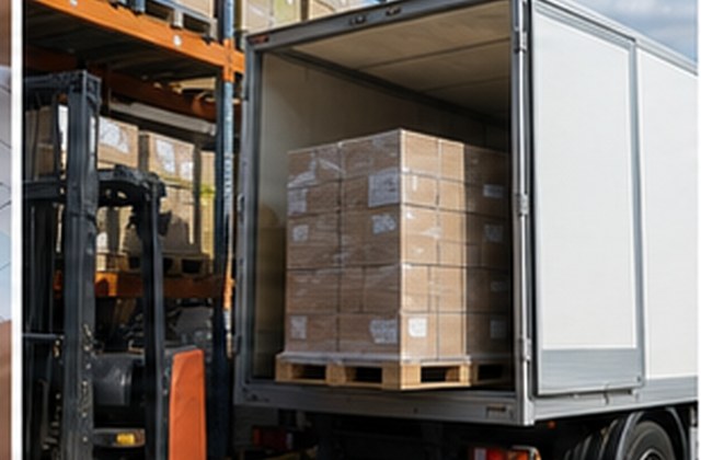 Warehouse loading and delivery truck