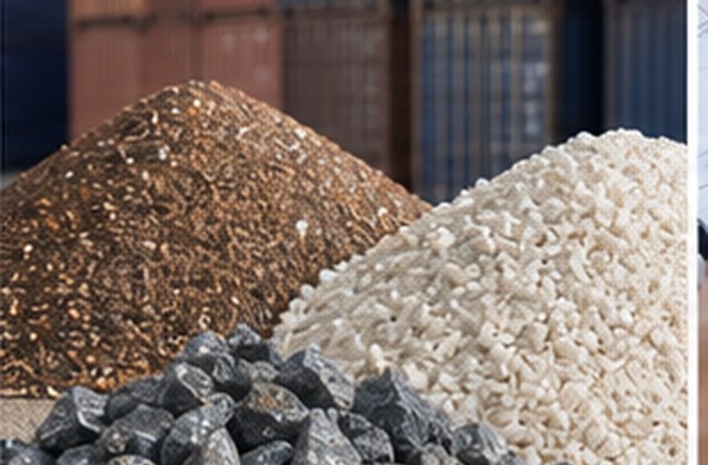 Mineral samples staged for cargo delivery
